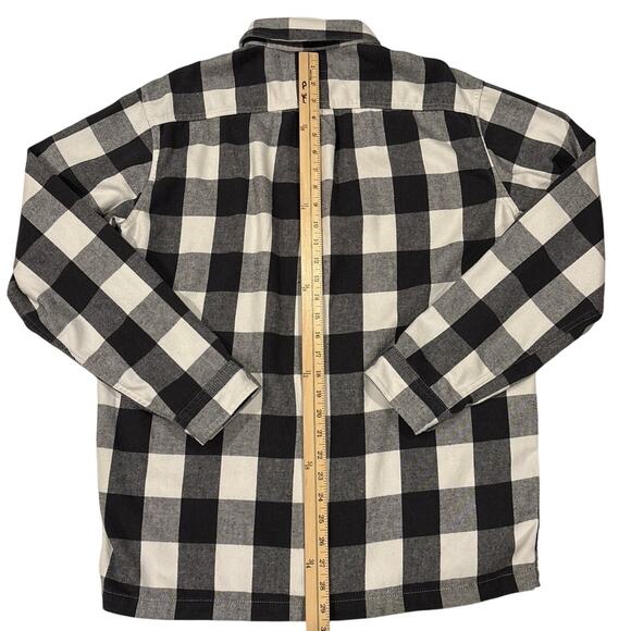 Patagonia Farriers Work Shirt Mens Sz Medium Buffalo Plaid Hemp Blend Button Up - Picture 8 of 10